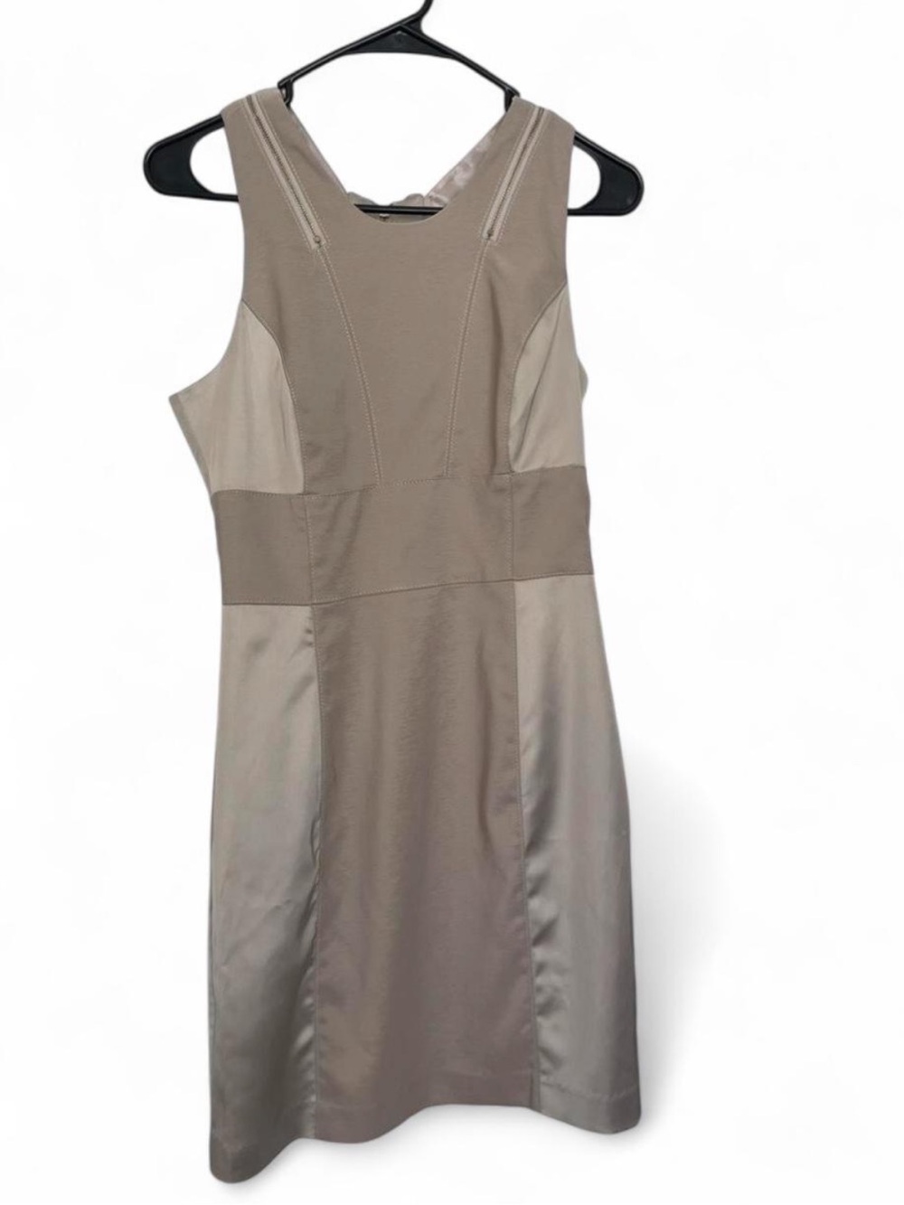 BEBE Gold / Beige Zipper Dress Sz 6